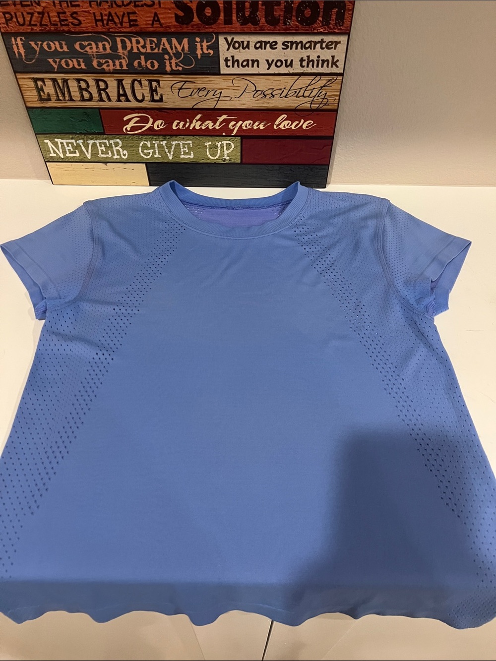 lululemon athletica Short Sleeve Crew in Periwinkle Blue